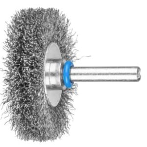 Brosse inox plate non torsadée Ø 50x10 mm, tige Ø 6 mm